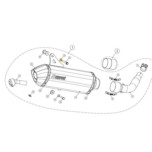 Akrapovic exhaust washer - akrapovic, ss